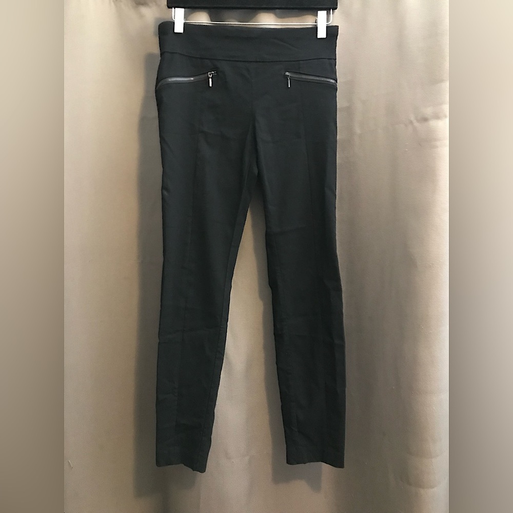 Bar III stretch skinny trousers silver zipper detail size medium